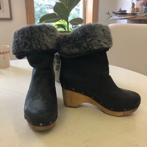 Cordani faux fur lined clog boots